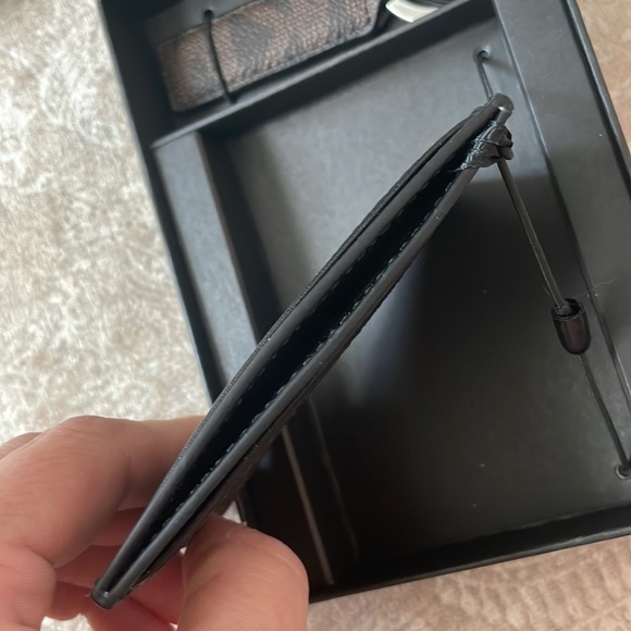 Brand New Michael Kors Jet Set Men’s Card Case & Keychain Gift Set Brown Black - Picture 9 of 13